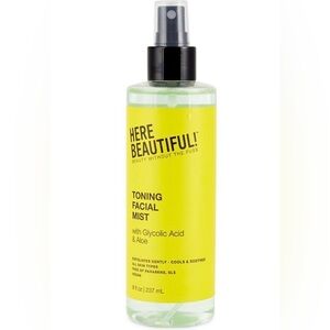 NEW! Here Beautiful! Women's Toning Facial Mist with Glycolic Acid & Aloe